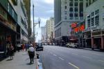 downtown Miami, Cars, Buildings, shops, taxi Cabs, vehicles, May 1952, 1950s, COFV01P02_03