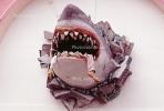 Shark Jaws Statue. Munched Human, macabre, teeth, 1995, COFV01P07_15
