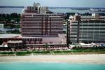Hotels, art-deco buildings, Atlantic Ocean, sand, beach, 21 January 1995