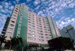 Tall Art-deco building, alto cumulus clouds, Miami Beach, 21 January 1995