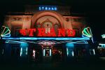 Strand Theater, marquee, Neon Lights, night, nighttime, Strand Movie Theater
