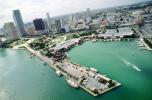 Bayside Marketplace, Port of Miami, Harbor, pier, buildings, Skyline, cityscape