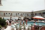 Aztec Hotel, buildings, Swimming Pool, lounge chairs, May 1960, 1950s, COFV02P09_11