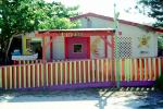 Colorful Fence, House, Building, Moon, Star, Fish, Boca Grande, COFV02P12_14
