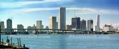 downtown, water, bay, skyscrapers, buildings, Miami Skyline, Panorama, COFV02P15_06B