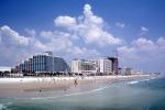 People, Beach, Sand, Hotels, buildings, Daytona Beach, Atlantic Ocean, COFV04P04_04