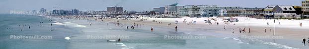 People, Beach, Sand, Hotels, buildings, Daytona Beach, Atlantic Ocean, COFV04P04_11B