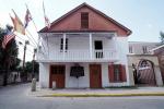 Tovar House, Curb, balcony, doors, sidewalk, flags, landmark, COFV04P06_16