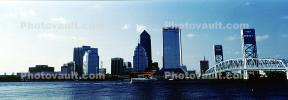 Saint Johns River,  John T Alsop Bridge, Jacksonville Skyline, Downtown Buildings, cityscape, Skyscrapers, COFV04P11_06