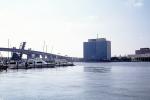 Docks, boats, Skyline, bridge, high rise, Building, Jacksonville, COFV04P11_16