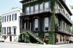 Home, House, corner building, stairs, ivy, Historic Savannah, COGV02P04_03