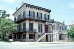 Unique Building, Home, House, Stairs, Corner, balcony, Historic Savannah, COGV02P04_09