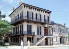 Unique Building, Home, House, Stairs, Corner, balcony, Historic Savannah