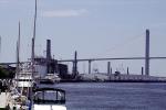 Ship, Boat, dock, Savannah River, The Talmadge Memorial Bridge, COGV02P05_01
