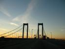 Delaware Memorial Bridge, 8 lanes of Interstate I-295 and US-40, steel suspension bridge, COJD01_114