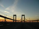 Delaware Memorial Bridge, 8 lanes of Interstate I-295 and US-40, steel suspension bridge, COJD01_118
