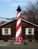Home, House, building, candy striped lighthouse