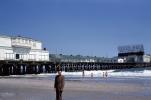 Steel Pier, Man, Beach, buildings, Atlantic City, 1959