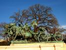 Cavalry charge, side view, Artillery Wagon, Grant Memorial, Statue, Sculpture, Horses, Wagon, Patina, American Civil War, COND01_020