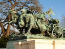 Cavalry charge, side view, Artillery Wagon, Grant Memorial, Statue, Sculpture, Horses, Wagon, Patina, Civil War