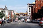 Chinatown Gate, cars, buildings, landmark, CONV04P04_13
