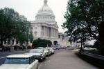 United States Capitol, parked cars, automobile, vehicles, May 1962, 1960s