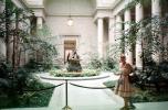 National Gallery of Art, woman, dress, gardens, 1950s