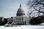 United States Capitol, Snow, Cold, Ice, Chill, Chilly, Chilled, Frigid, Frosty, Frozen, Icy, Nippy, Snowy, Winter, Wintry, Exterior, Outdoors, Outside