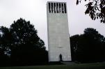The Robert A. Taft Memorial and Carillon, rectangular tower, statue, September 1957, 1950s