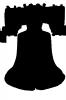 Liberty Bell Silhouette, logo, shape, COPV01P04_19M