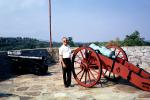 Cannon, Mortar, Weapon, stone walls Fort Ticonderoga, Artillery, gun, COPV01P09_18