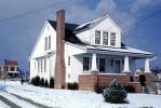 Snowy, Winter, Wintry, home, house, single family dwelling unit, chimney, residence, COPV01P10_02