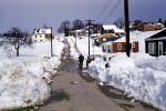 Snowy Street, Winter, Wintry, home, house, single family dwelling unit, buildings, residence, cars, 1950s, COPV01P10_03