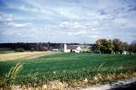 Barn, Farmlands, Clouds, Fields, Goshenville, 1961, 1960s
