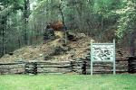 Catharine Furnace, historic iron furnace, ruin, fence, Fredericksburg, Spotsylvania National Military Park, COVV01P10_01