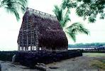 grass hut, shack, trees, Thatched Roof building, Pu'uhonua o Honaunau National Historical Park, Sod, CPHV02P01_05