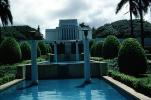 The Hawaiian Temple, Mormon, Laie Hawaii Temple, Water Fountain, aquatics, building, landmark