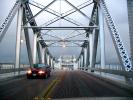 Crossing High Street Bridge, Double-leaf Bascule Drawbridge, Truss, Rainy, Crosses Oakland Estuary, Alameda