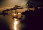 Sunset, Bridge, Harbor, San Francisco Oakland Bay Bridge