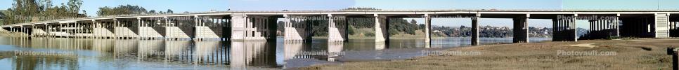 Richardson Bay Bridge, Mill Valley, Highway 101, Panorama, CSBV08P10_02B