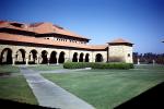 Stanford University, Lawn, Path, Building, 1950s, CSBV08P14_02