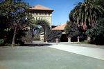 Stanford University, Ivy, Palm Tree, Path, Arch, Building, 1950s, CSBV08P14_03