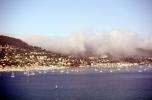 Fog, Boats, Harbor, Hill, Homes, Houses, Sausalito, CSBV09P05_19