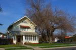 home, house, single family dwelling unit, building, town, housing, bare tree, sidewalk, Bakersfield, CSCD01_082