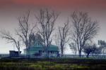 Allensworth House, home, building, bare trees, Colonel Allensworth State Historic Park, Tulare County
