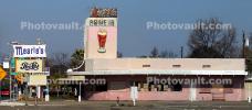 Mearle's Drive-In, Art-deco building, Visalia, Tulare County, Panorama, CSCD01_231