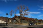 Barn, corrugated metal, rusty, trees, car, CSCD02_115
