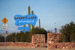 Desert Lake Signage, Stone Wall, CSCD03_290