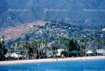 Homes, Hillside, Beach, palm trees, Pacific Ocean, mountains, coast, coastal, shoreline, seaside, coastline