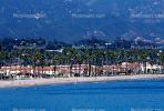 Homes, Beach, palm trees, Pacific Ocean, mountains, coast, coastal, shoreline, seaside, coastline, CSCV01P06_08
